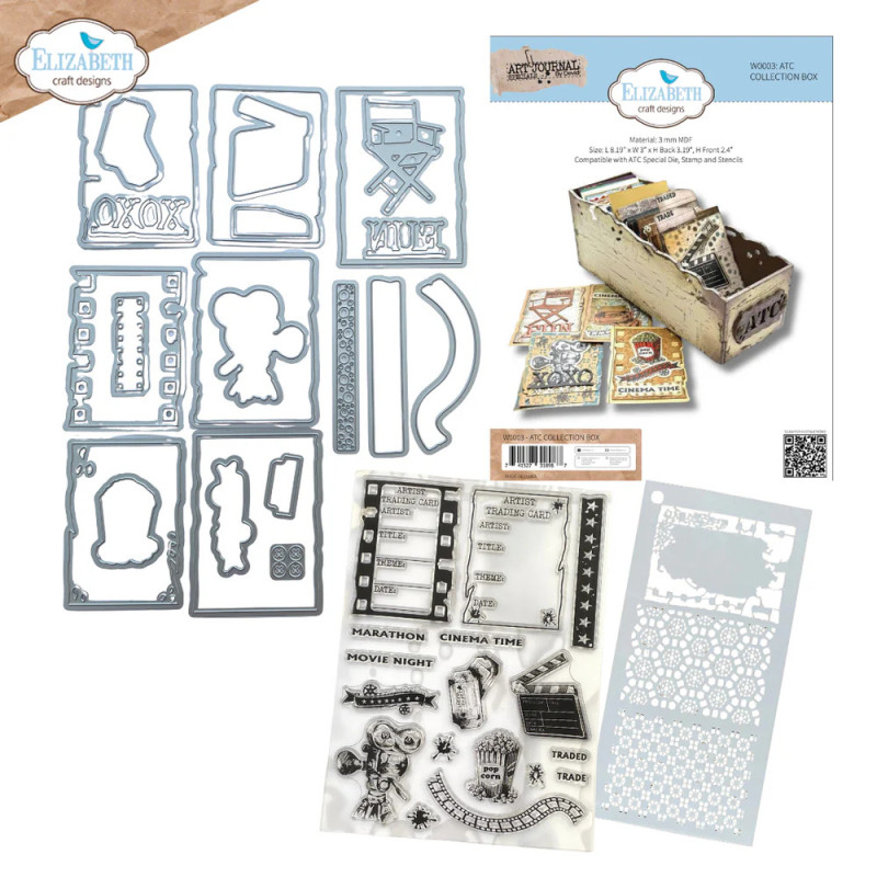 Elizabeth Craft Designs - Art Journal Specials - Movie Night ATC Special Kit