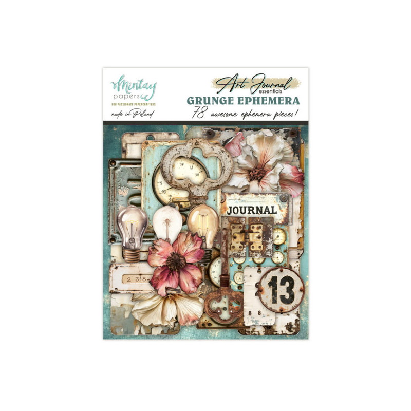 Mintay Papers - Art Journal Ephemera Pack - Grunge
