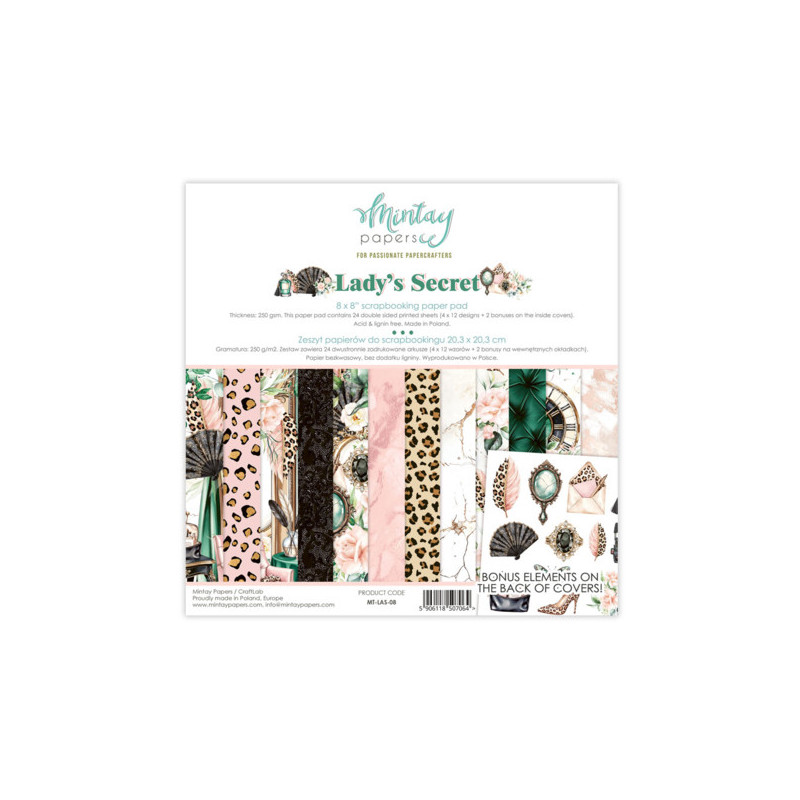 Mintay Papers - Papirblok 20x20 - Lady's Secret