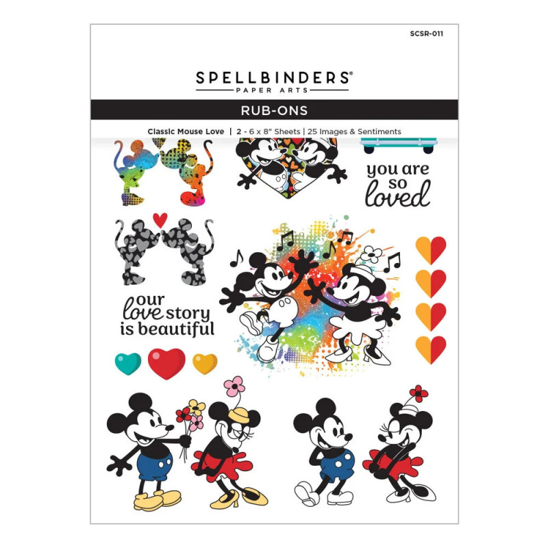 Spellbinders - Rub-Ons - Classic Mouse Love