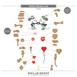 Spellbinders - Classic Mouse Collection - Love - S4-1522