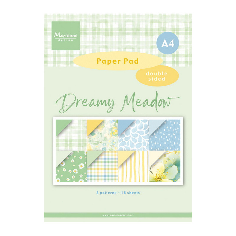 Marianne Design - Papirblok A4 - Dreamy Meadow - PK9219