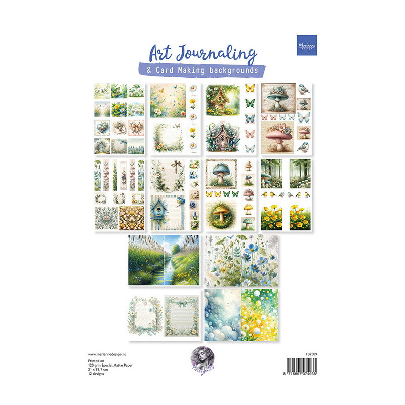 Marianne Design - Papirsæt A4 - Art Journaling Wintersetet By Fairybells - FB2509
