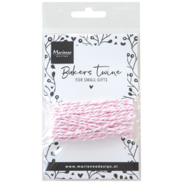 Marianne Design - Bakers Twine - Light Pink/White