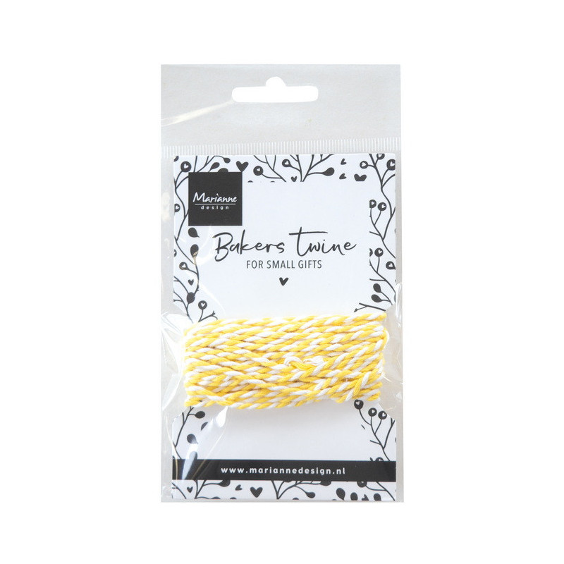 Marianne Design - Bakers Twine - Yellow/White