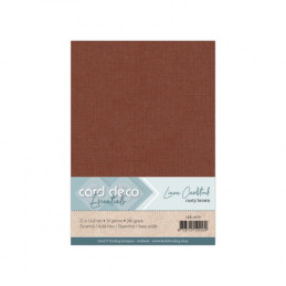 Card Deco Essentials - Linen Cardstock A5 - Rusty Brown