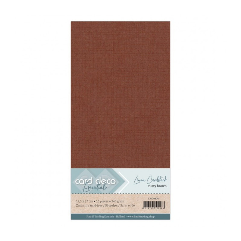 Card Deco Essentials - Linen Cardstock 4K - Rusty Brown