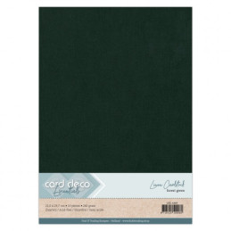 Card Deco Essentials - Linen Cardstock A4 - Forest Green