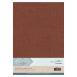 Card Deco Essentials - Linen Cardstock A4 - Rusty Brown