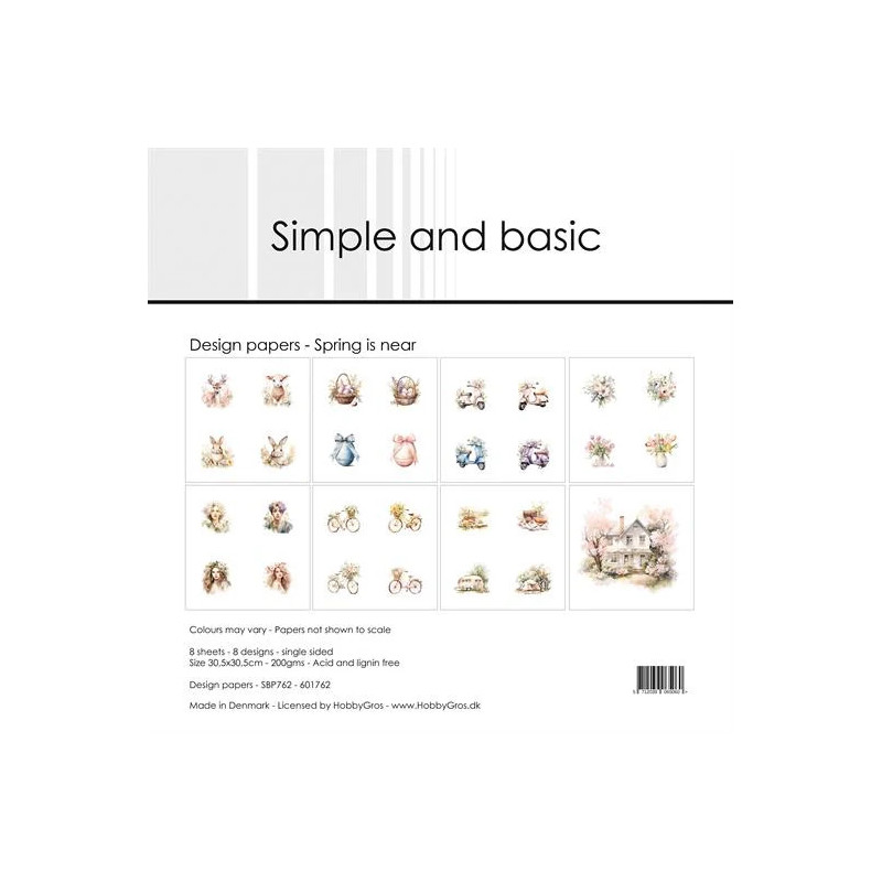Simple And Basic - Papirpakke 30.5x30.5 - Spring Is Near - SBP762