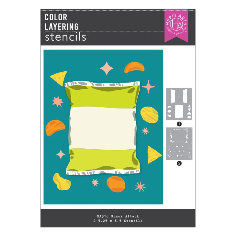 Hero Arts - Layering Stencil - Snack Attack