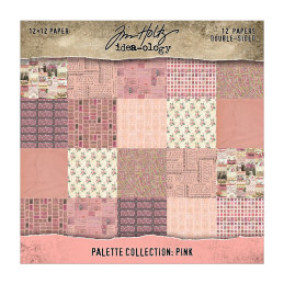 Idea-Ology - Tim Holtz - Palette Collection 12x12 - Pink - TH94455