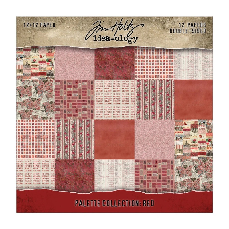 Idea-Ology - Tim Holtz - Palette Collection 12x12 - Red - TH94456