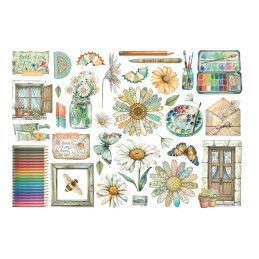 Stamperia - Ephemera - Daisy Art - DFLCT74