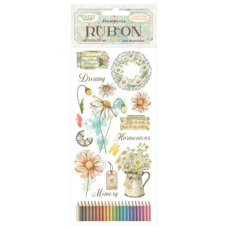 Stamperia - Rub-On - Daisy Art - Harmonious - DFLRB224
