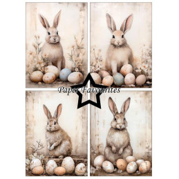 Paper Favourites - Papirpakke A6 - Easter Bunny - PFA609
