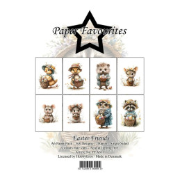 Paper Favourites - Papirpakke A6 - Easter Friends - PFA611