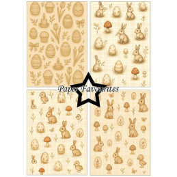 Paper Favourites - Papirpakke A5 - Vintage Easter - PFA212