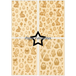 Paper Favourites - Papirpakke A5 - Vintage Easter - PFA212