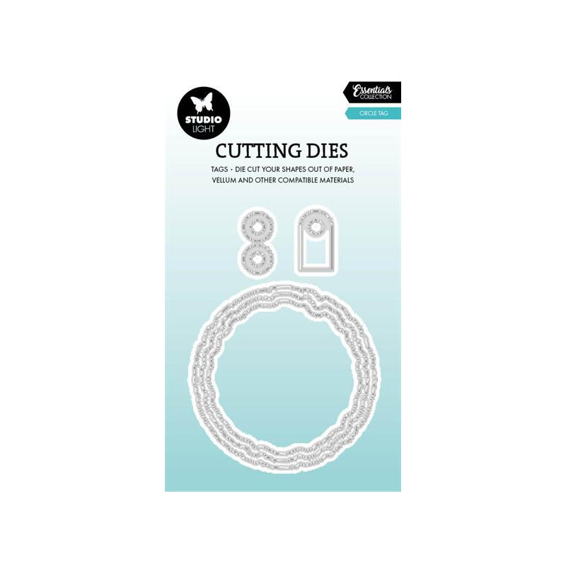 Studio Light - Essentials - Torn Edge Tag Round - SL-ES-CD1090