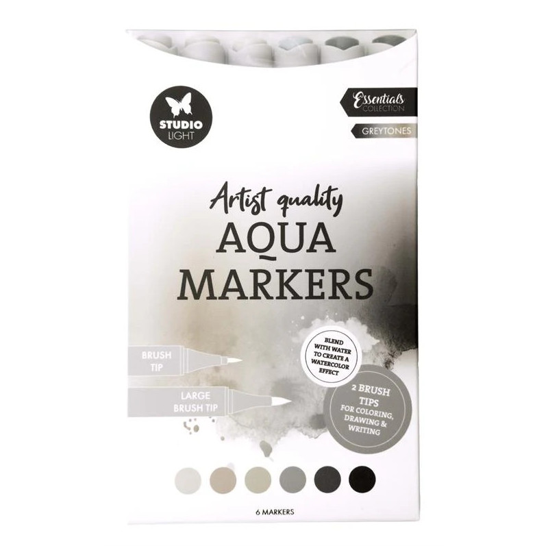 Studio Light - Aqua Markers - Greytones