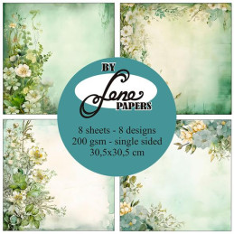 Lene - Papirpakke 30x30 - Soft Flowers - BLP375