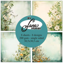 Lene - Papirpakke 30x30 - Soft Flowers - BLP375