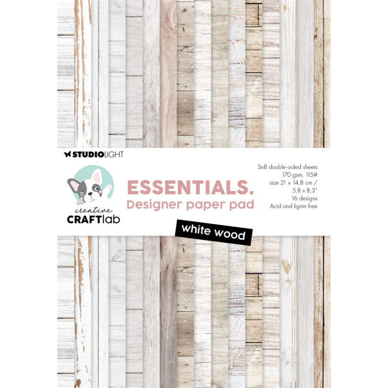 Studio Light - Paper Pad A5 - White Wood
