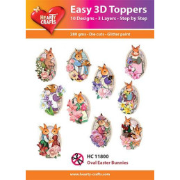 Easy 3D Toppers - Oval Easter Bunnies
