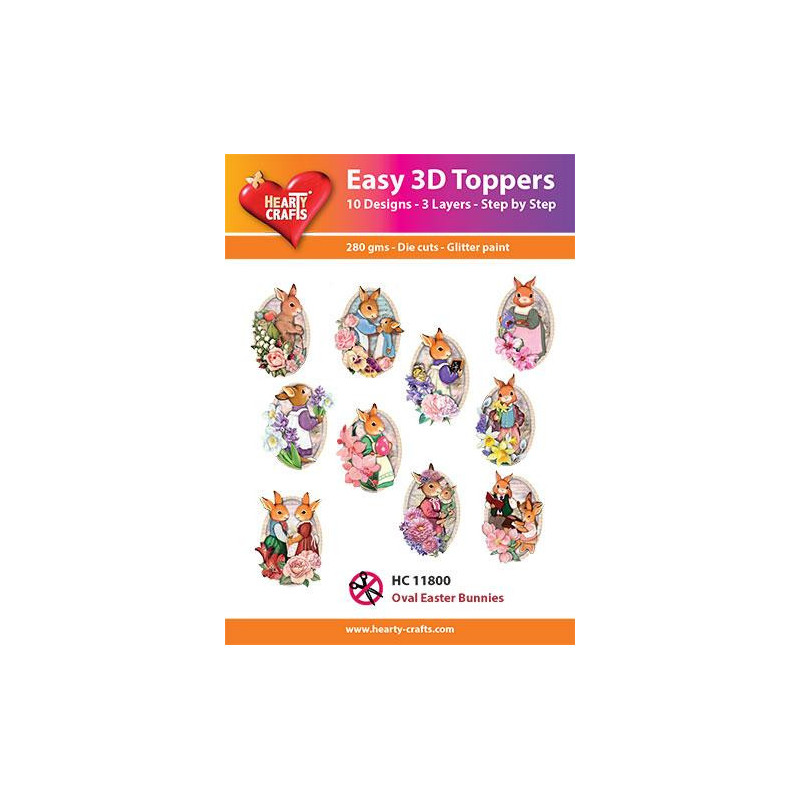 Easy 3D Toppers - Oval Easter Bunnies