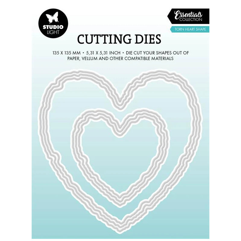 Studio Light - Essentials - Torn Edge Heart Shape - SL-ES-CD1100