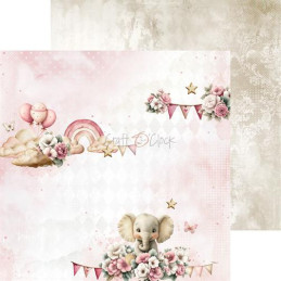 Craft O'Clock - Papirpakke 15x15 - Baby Girl Universe