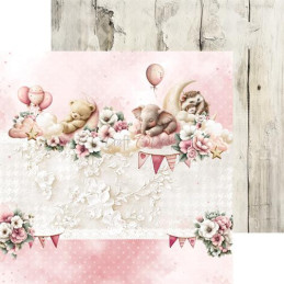 Craft O'Clock - Papirpakke 15x15 - Baby Girl Universe