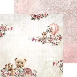 Craft O'Clock - Papirpakke 20x20 - Baby Girl Universe - Mix