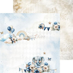 Craft O'Clock - Papirpakke 15x15 - Baby Boy Universe