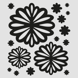 Design5 - Sløjfeblomster m. Skygge - D500297D