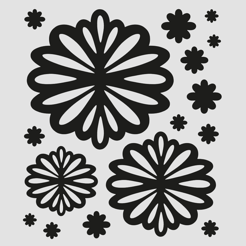 Design5 - Sløjfeblomster m. Skygge - D500297D