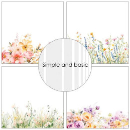 Simple And Basic - Papirpakke 15x15 - Floral Borders 2 - SBP563