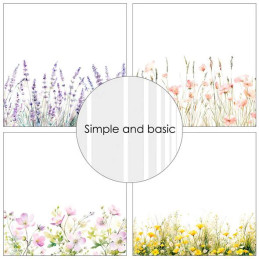 Simple And Basic - Papirpakke 30.5x30.5 - Floral Borders 2 - SBP763