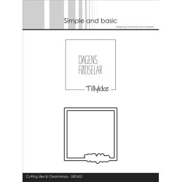 Simple And Basic - Die + Stempel - Tillykke - SBD652