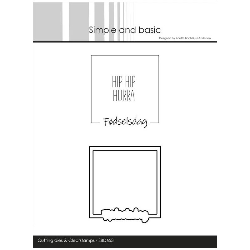 Simple And Basic - Die + Stempel - Fødselsdag - SBD653