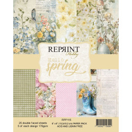 Reprint - Papirpakke 15x15 - Hello Spring - RPP115