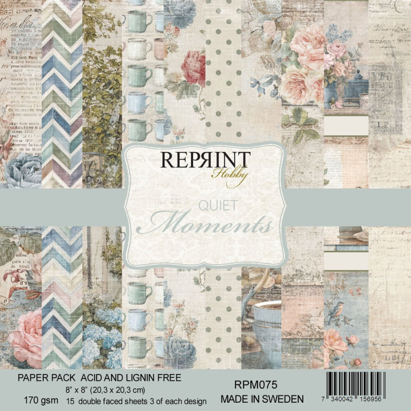 Reprint - Papirpakke 20x20 - Quiet Moments - RPM075