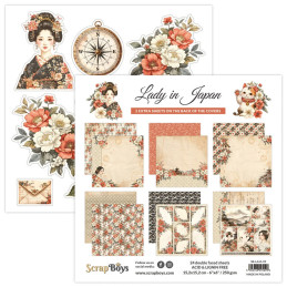 ScrapBoys - Papirblok 15x15 - Lady In Japan