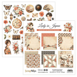 ScrapBoys - Papirblok 30x30 - Lady In Japan