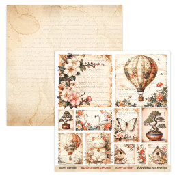 ScrapBoys - Papirblok 30x30 - Art Journal - Lady In Japan