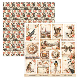 ScrapBoys - Papirblok 30x30 - Art Journal - Lady In Japan