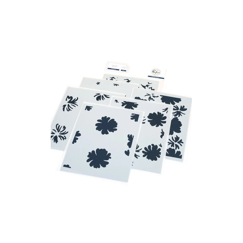 Pinkfresh Studio - Stencil - Artful Foundations - Petal Pop