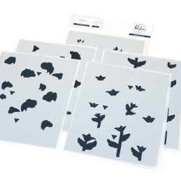 Pinkfresh Studio - Stencil - Artful Foundations - Rising Wildflowers