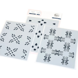 Pinkfresh Studio - Stencil - Artful Foundations - Petal Mosaic